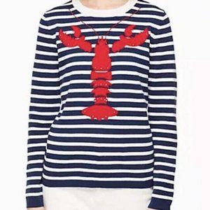 Kate Spade Lobster Stripe Sweater Cream Navy